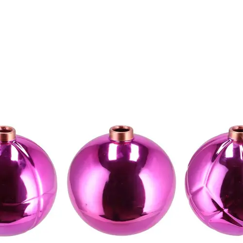 Weihnachtskugel Vase fuchsia 15x15x14cm