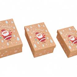 Geschenkbox Nikolaus 21x8x14/19x8x13/17x7x11