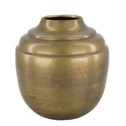 Vase Metall d18*20cm Kräftiges Orangegelb
