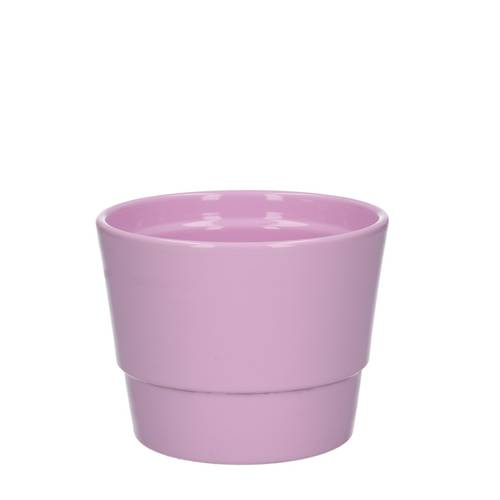 Keramik Übertopf Basic rosa D12cm H09cm
