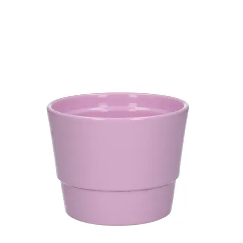 Keramik Übertopf Basic rosa D12cm H09cm