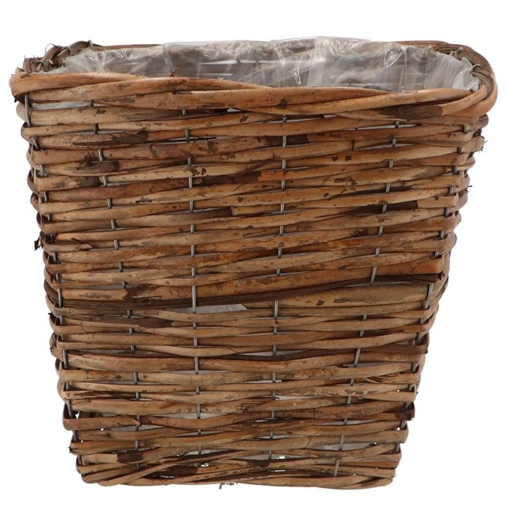 Korb Rotan Viereck braun 29x29x26cm