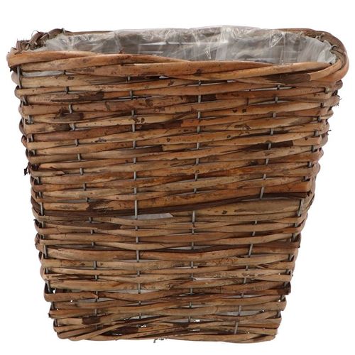 Korb Rotan Viereck braun 29x29x26cm