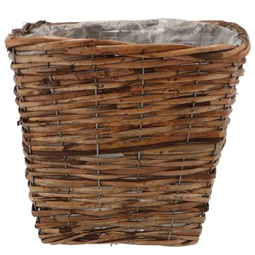 Korb Rotan Viereck braun 29x29x26cm