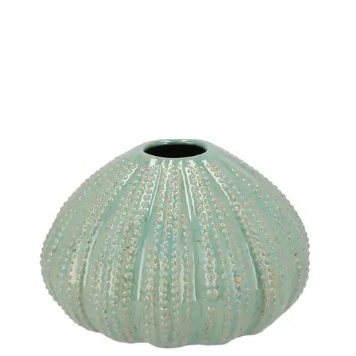 Keramik Vase Urchin grün 10x10x6cm