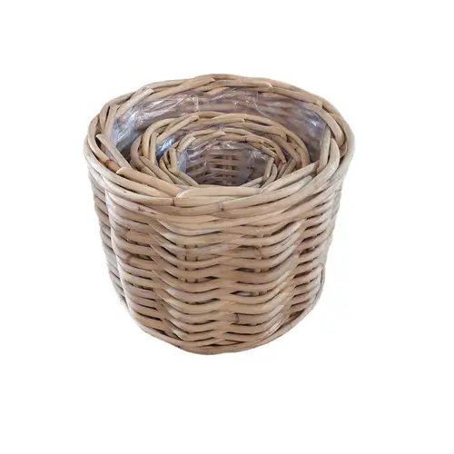 Korb Rattan XXL natur 3/Set D50/40/30cm