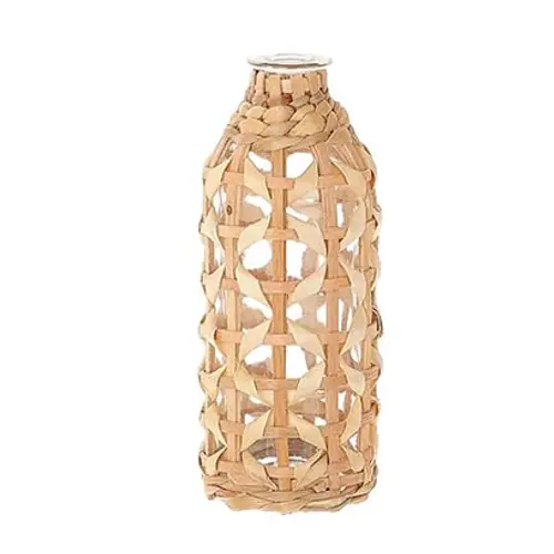 Glas Vase Wadai natur D08cm H21cm
