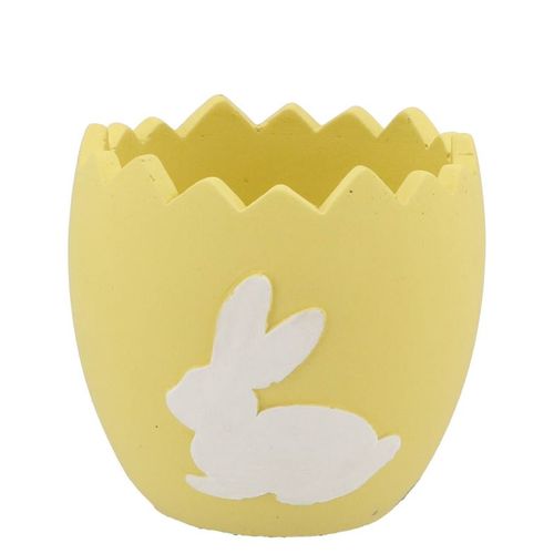 Übertopf Kaninchen gelb 13x13x12cm
