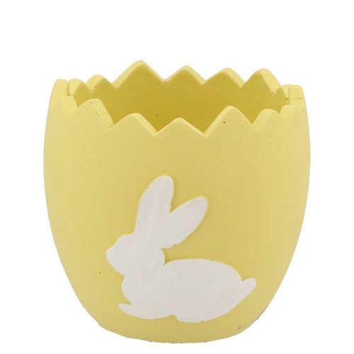 Übertopf Kaninchen gelb 13x13x12cm