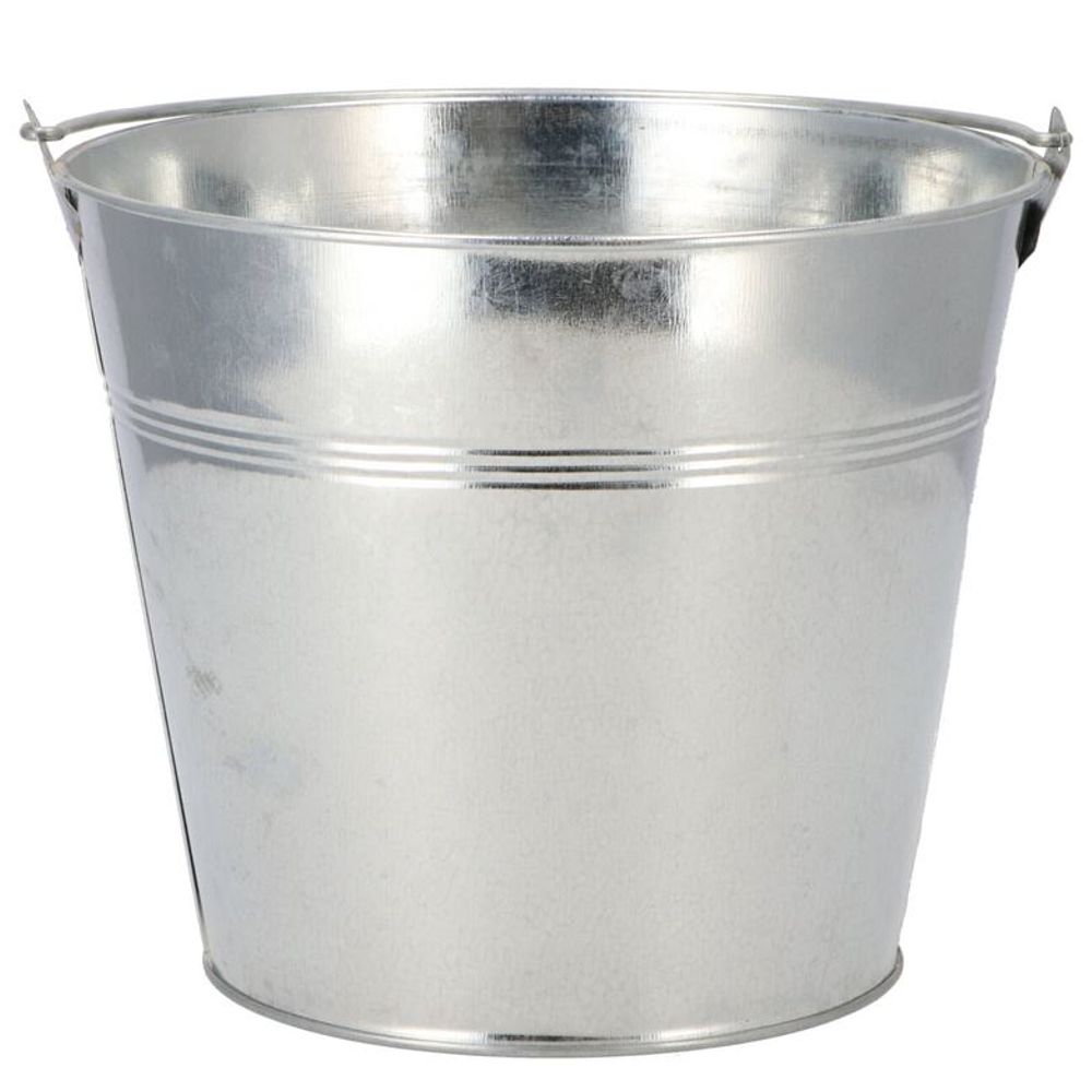 Zink Eimer silber D19cm H16cm