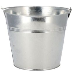 Zink Eimer silber D19cm H16cm