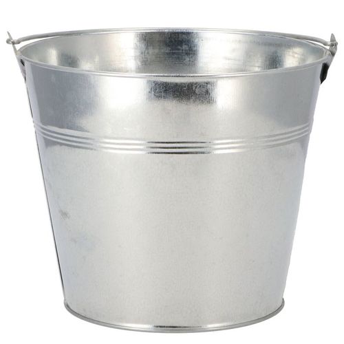 Zink Eimer silber D19cm H16cm