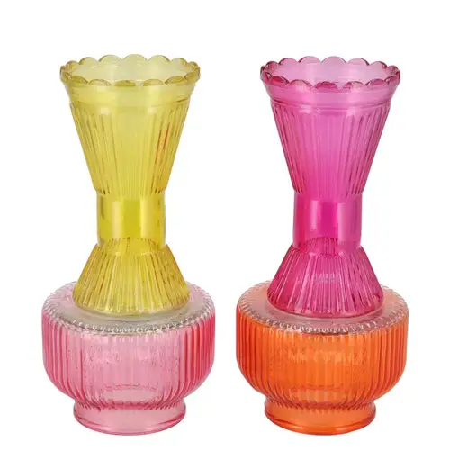 Glas Vase Lynn Colourful mix D11cm H22cm