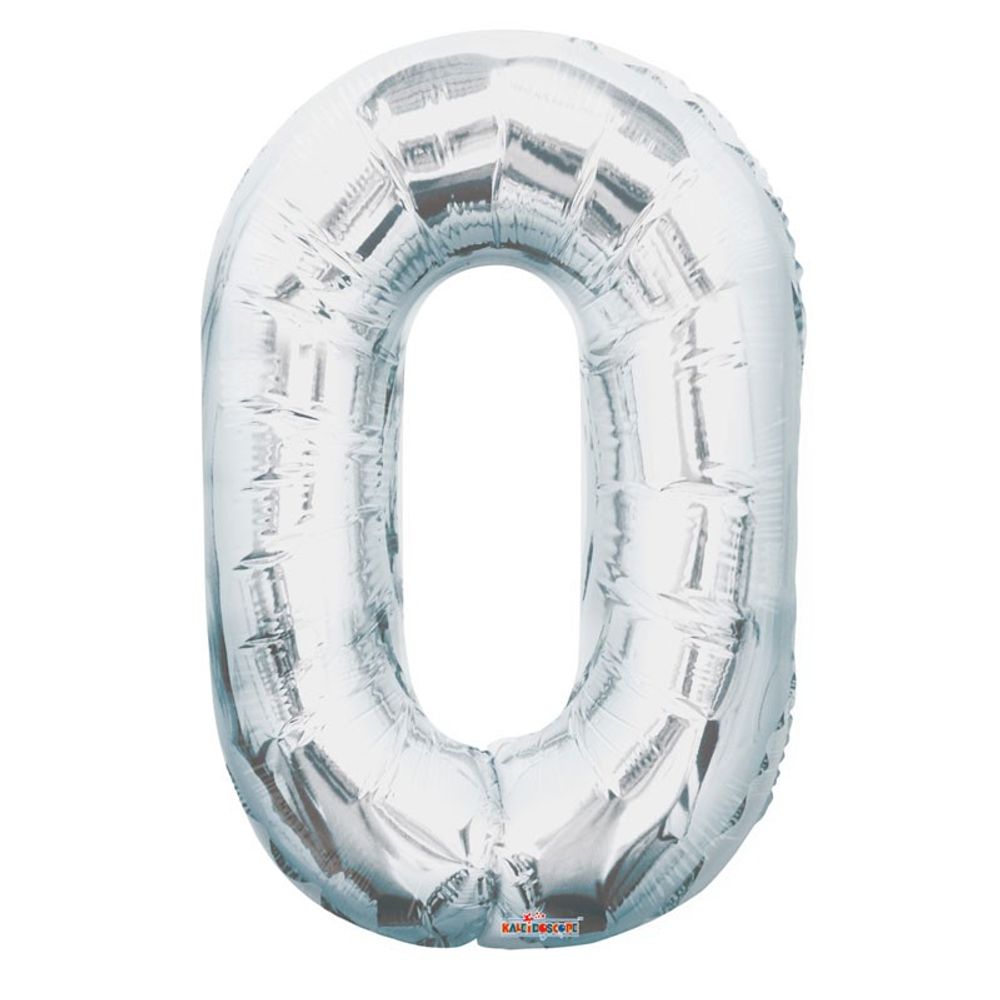Ballon 0 silber 85cm
