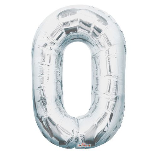 Ballon 0 silber 85cm