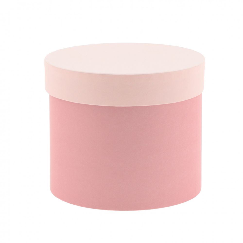 Hatbox Karton rosa D15cm H13cm