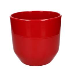 Keramik Übertopf Knick rot D17cm H16cm