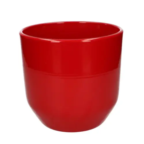 Keramik Übertopf Knick rot D17cm H16cm