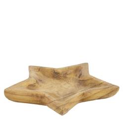 Schale Stern Holz braun D26cm H04cm
