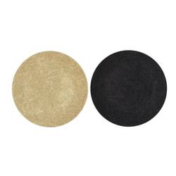 Melamine Teller schwarz gold rund 22x22x2cm