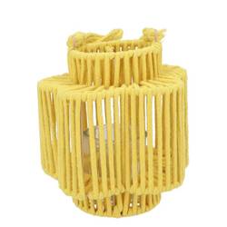 Laterne Cruz Blume gelb 10x18x20cm