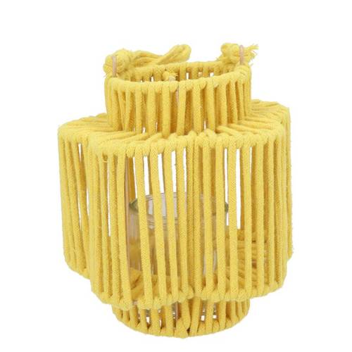 Laterne Cruz Blume gelb 10x18x20cm