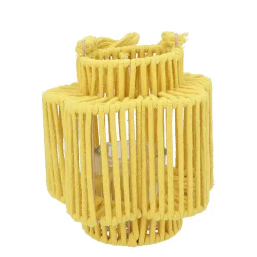 Laterne Cruz Blume gelb 10x18x20cm