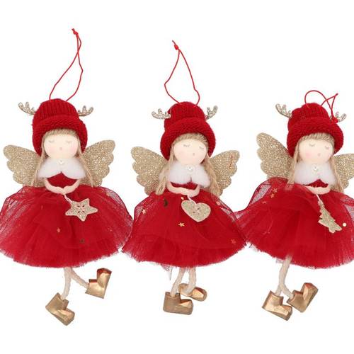 Hänger Loulou Xmas Wings mix rot 10x06x17cm