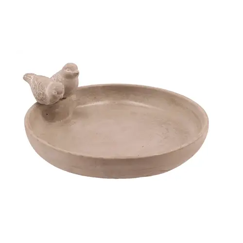 Vogeltrinkschale beton rund grau 33x05cm