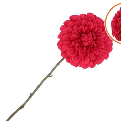 Seiden Dahlia fett rot L68cm
