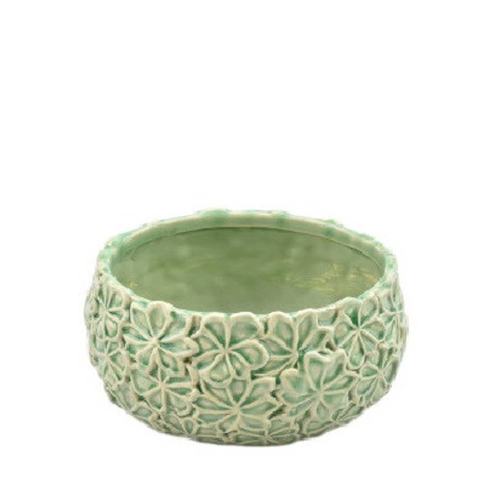 Keramik Übertopf Aona grün D18.5cm H08cm