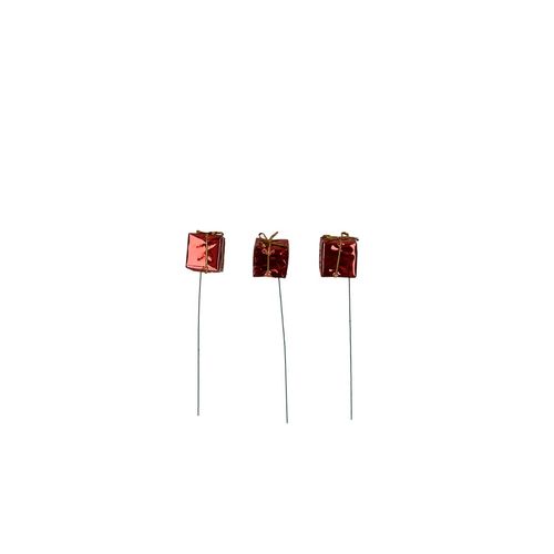 Geschenk auf Draht rot D25mm 60st