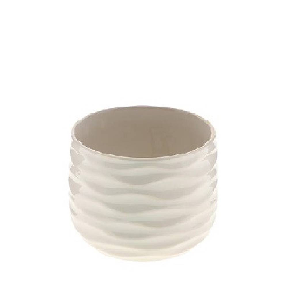 Keramik Übertopf Benny creme D14cm H12cm 