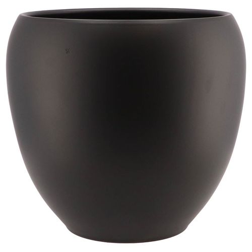 Keramik Übertopf Vinci schwarz matt D31cm H28cm