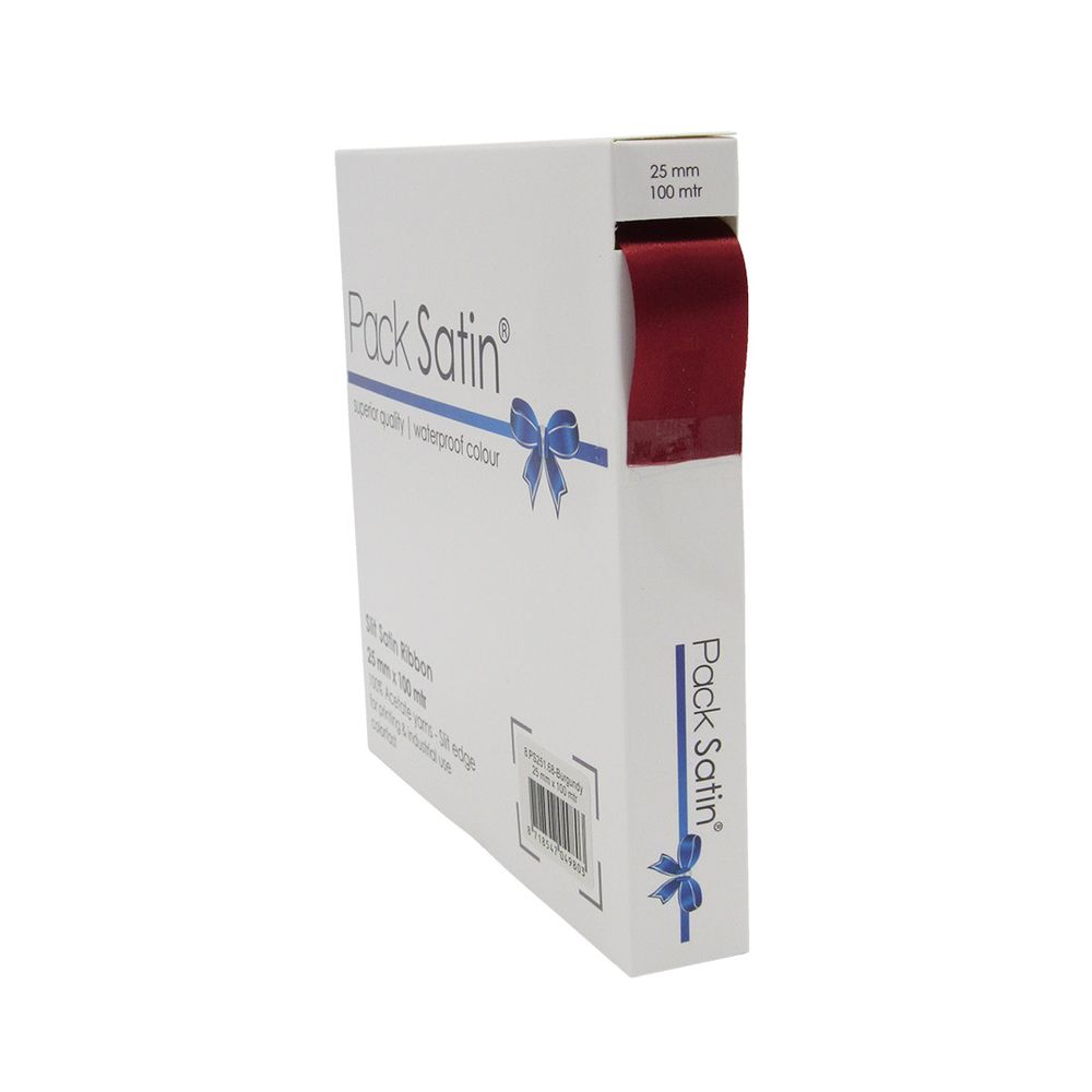 Band Satin weinrot 25mm 100m
