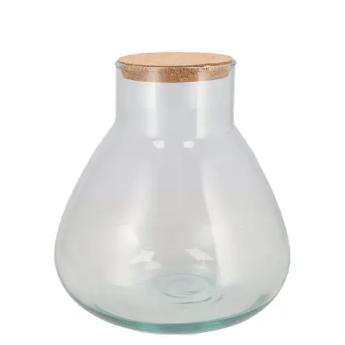 Glas Terrarium mit Kork 22x22x24cm