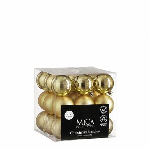 Kugel Plastik mix gold D06cm x27