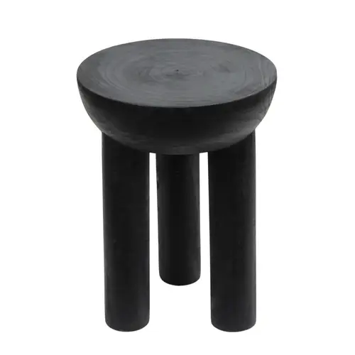 Beistelltisch Paulownia schwarz D28 H38cm