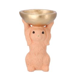 Schale Hase hell orange 15x13x23cm