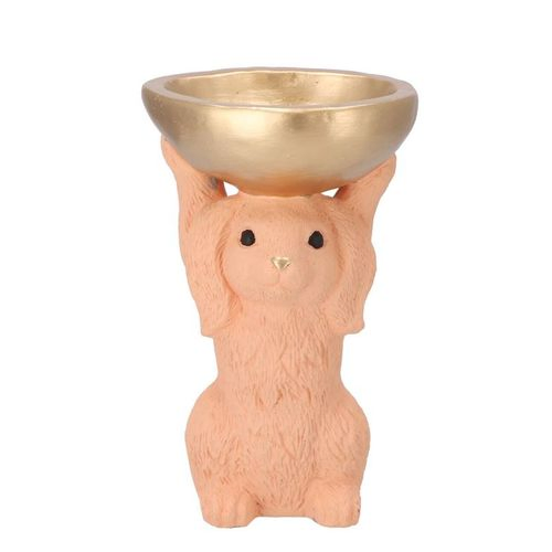 Schale Hase hell orange 15x13x23cm