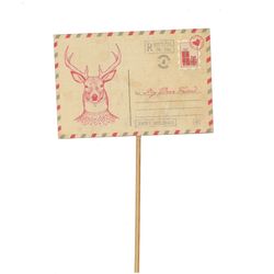 Weihnachtskarte auf Stab 10x7cm L50cm