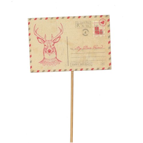 Weihnachtskarte auf Stab 10x7cm L50cm