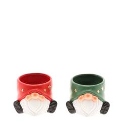 Keramik Übertopf Gnom mix D08cm H07cm
