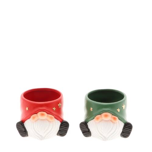 Keramik Übertopf Gnom mix D08cm H07cm