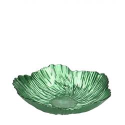 Glas Schale Rania grün D25cm H07cm