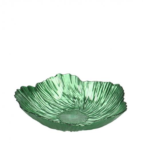 Glas Schale Rania grün D25cm H07cm