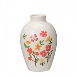Keramik Vase Flowery D09cm H13cm