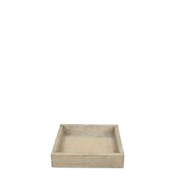 Holz Schale braun 14x14x03cm 