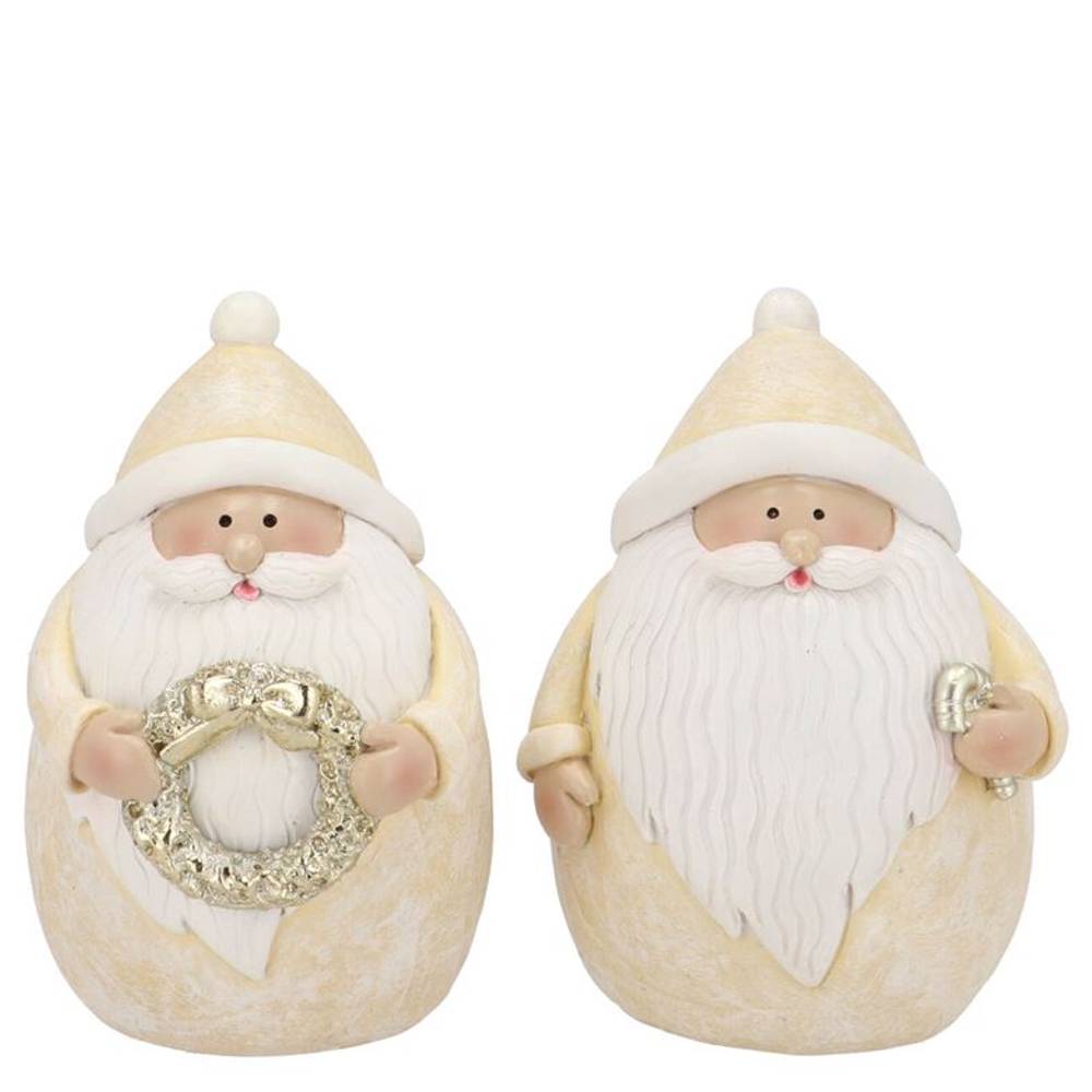 Deko Santa mix creme 08x08x12cm