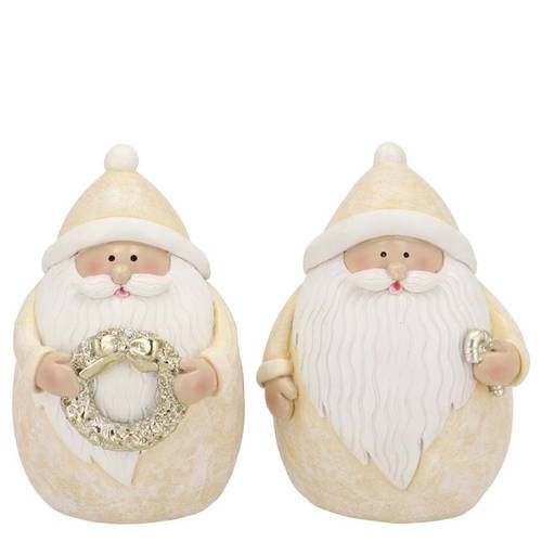 Deko Santa mix creme 08x08x12cm